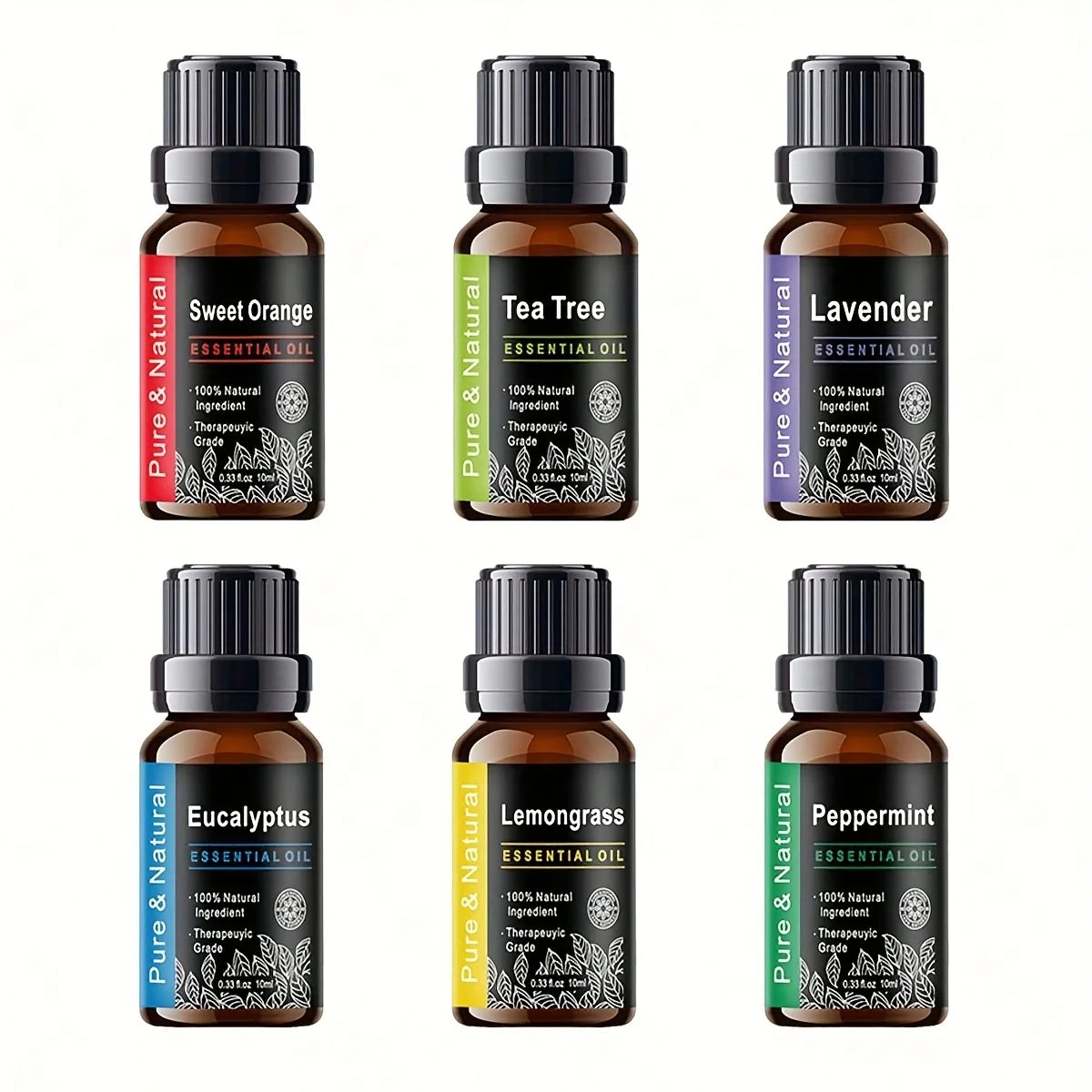 16.91oz Wood Grain Essential Oil Diffuser & Humidifier with Soundwave Tech, USB-Powered, Remote Control, Timer, Night Light, Top