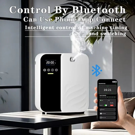 1000m³ Scent Diffuser Machine Wall Mounted Fragrance Diffuser Bluetooth Essential Oils Diffuser Electric Smell for Home Hotel
