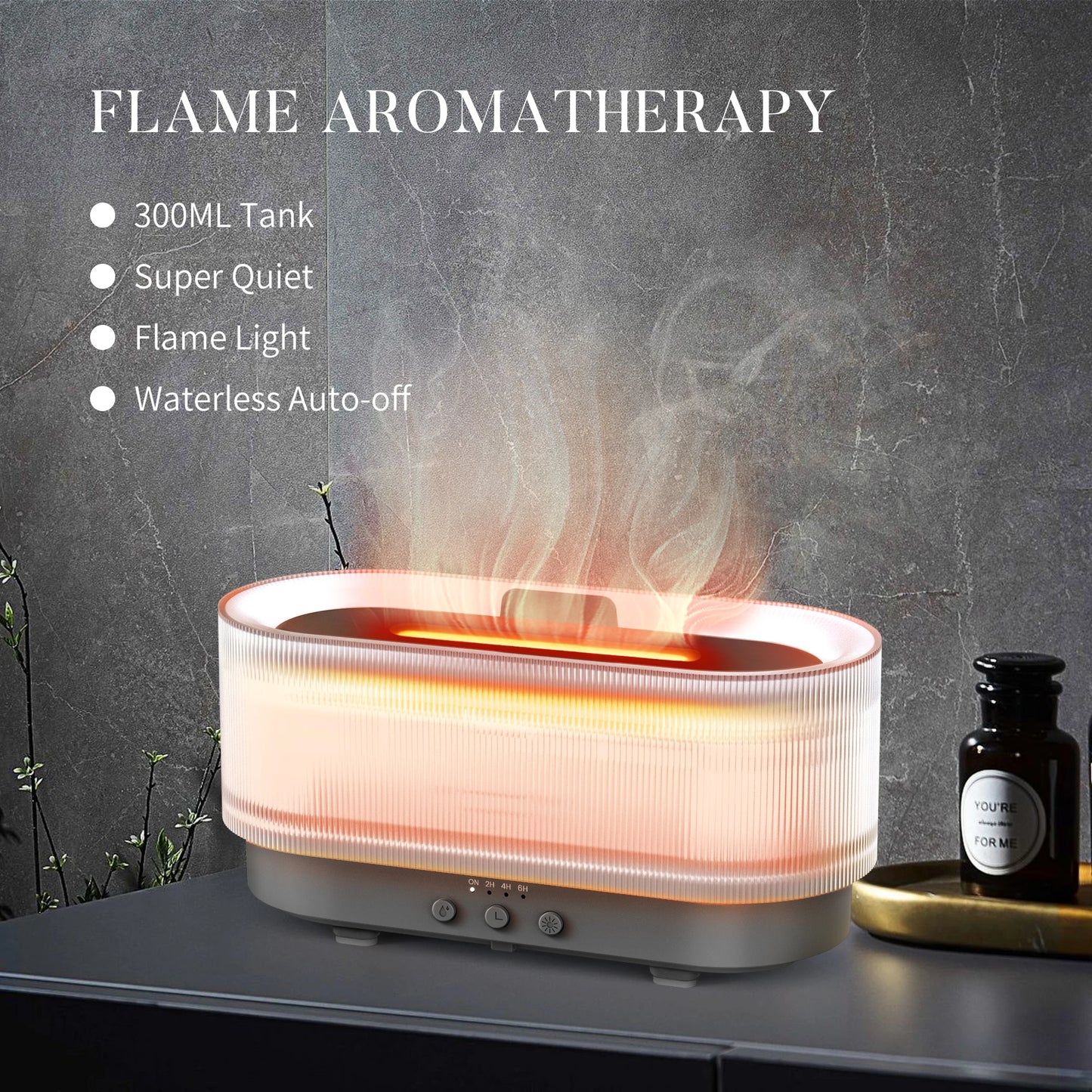 SEJOY Air Humidifier Small Size Ultrasonic Cool Mist Maker Fogger Aroma Diffuser Led Essential Oil Flame Lamp Home Appliance
