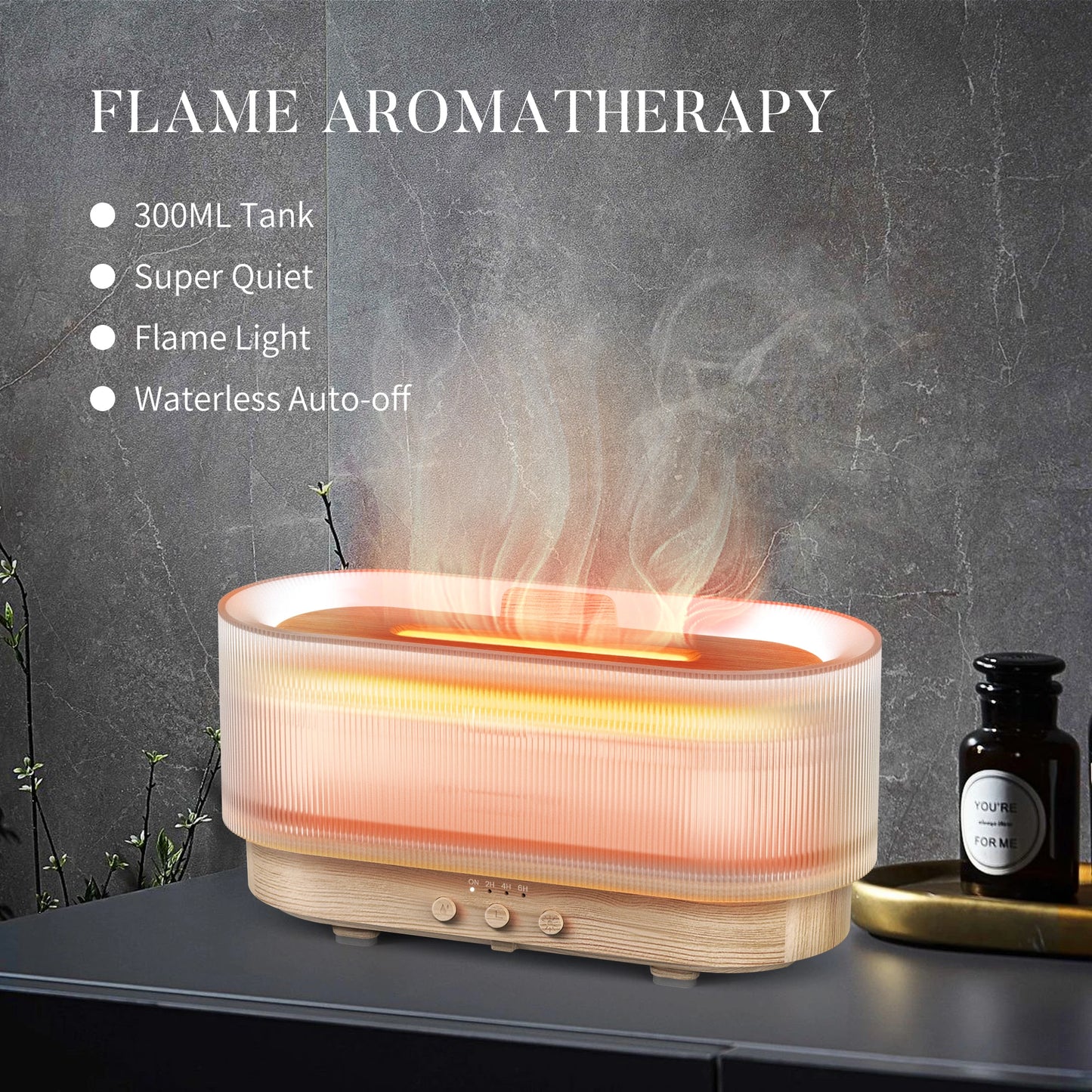 SEJOY Air Humidifier Small Size Ultrasonic Cool Mist Maker Fogger Aroma Diffuser Led Essential Oil Flame Lamp Home Appliance
