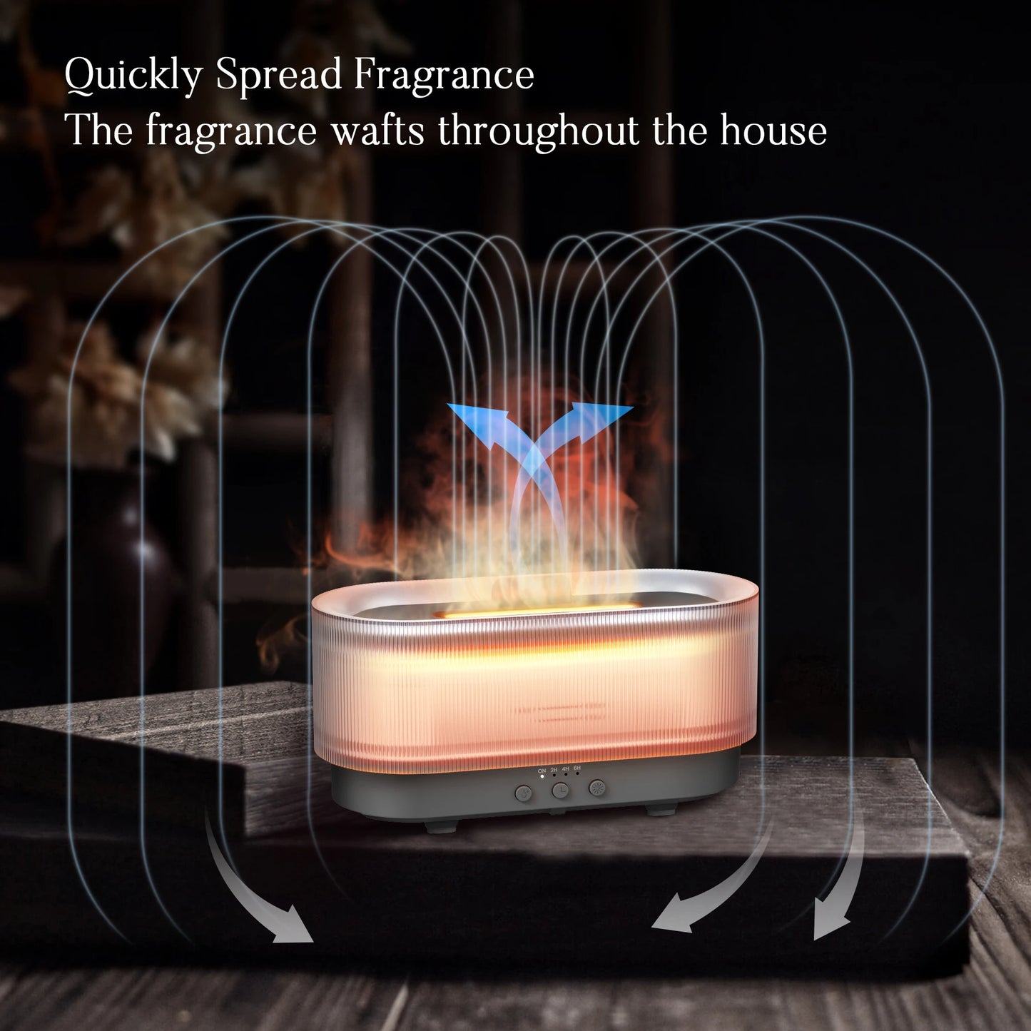 SEJOY Air Humidifier Small Size Ultrasonic Cool Mist Maker Fogger Aroma Diffuser Led Essential Oil Flame Lamp Home Appliance