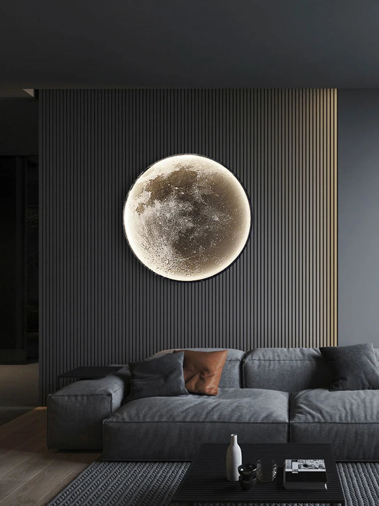 Moon wall lamp living room background wall ceiling lamp art bedroom ceiling lamp imitating the moon surface decorative lamp