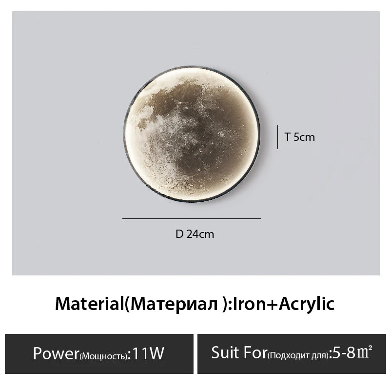 Moon wall lamp living room background wall ceiling lamp art bedroom ceiling lamp imitating the moon surface decorative lamp