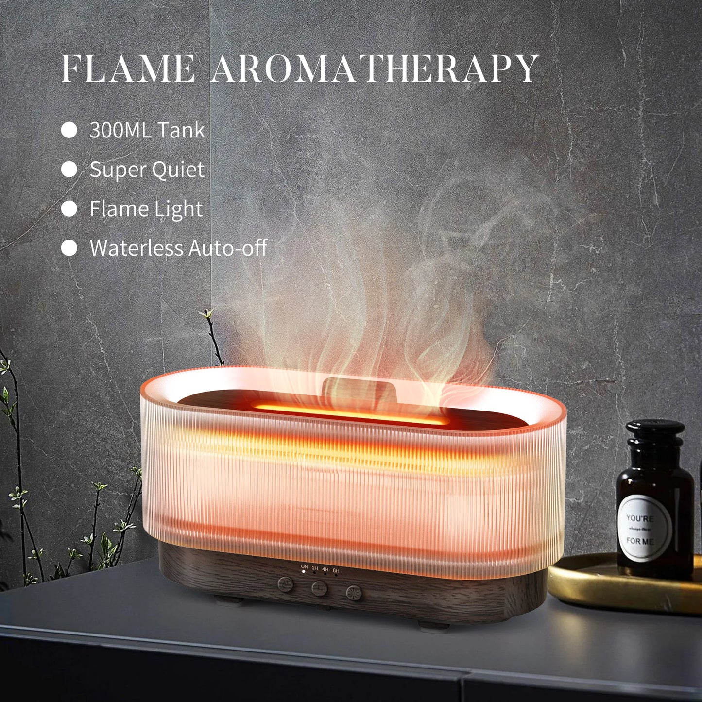 SEJOY Air Humidifier Small Size Ultrasonic Cool Mist Maker Fogger Aroma Diffuser Led Essential Oil Flame Lamp Home Appliance
