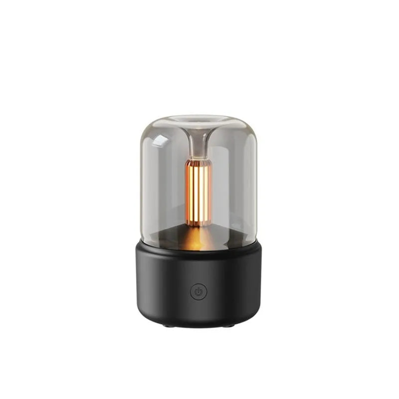 New Candlelight Aromatherapy Humidifier - Compact Desktop Spray with Essential Oil Atomization for Home & Office Use